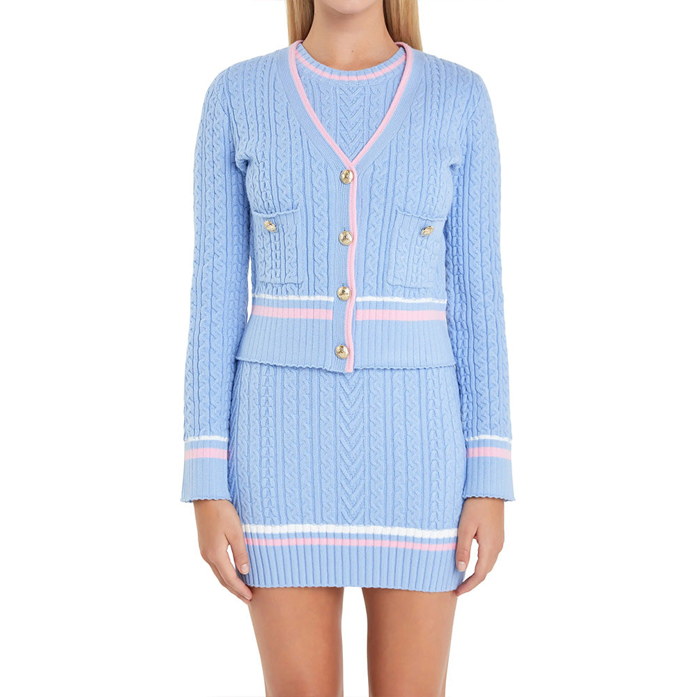 Custom Preppy Women Cardigan Set - PG8158