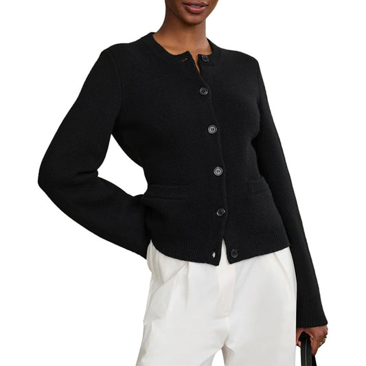 Custom Preppy Solid Color Women Cardigan - PG8023