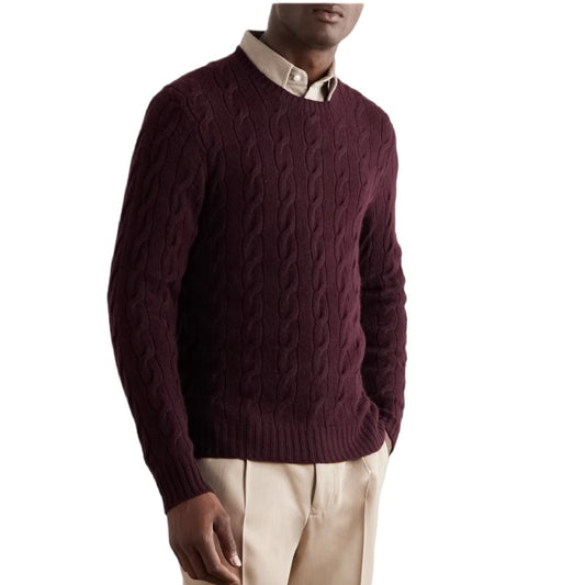 Custom 100%Cotton Cable Men Sweater - PG5821