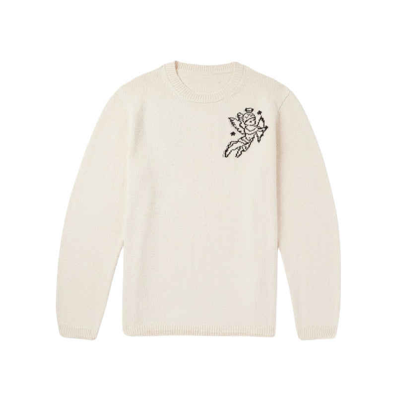 Custom Intarsia Logo Wool Blend Men Sweater - PG5823
