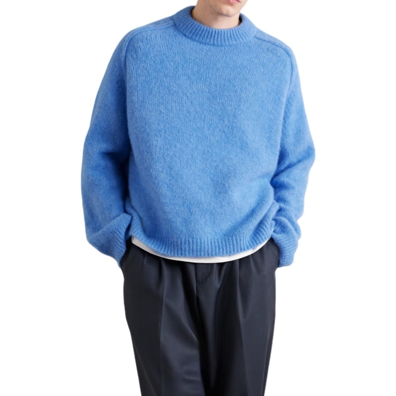 Custom Mohair Wool Blend Men Sweater-PG4017