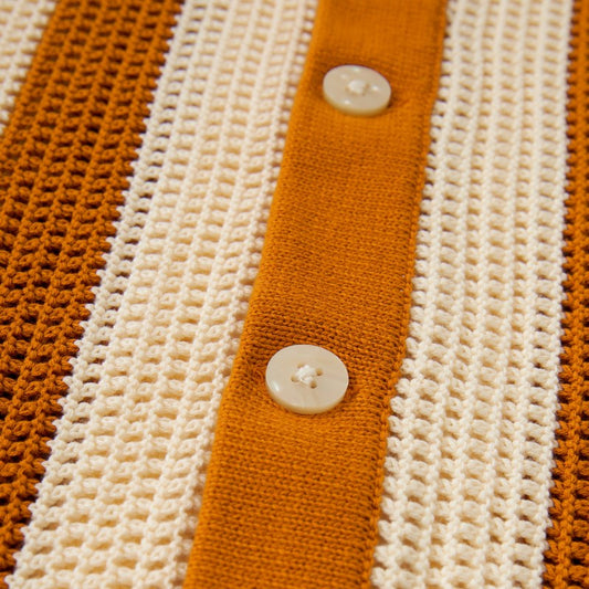 Custom Crochet Striped Men Knitwear - PG52315