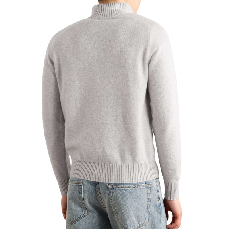 Premium Wool-Cashmere Blend Men's Knit Polo Sweater Long Sleeve | Customizable