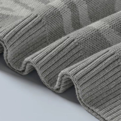 Custom Jacquard 100%Cotton Men Sweater - PG4018