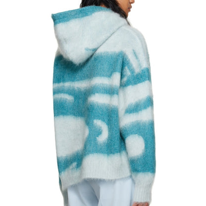 Luxury Mohair Hooded Sweater for Men - Custom Long Sleeve Knitted Design
