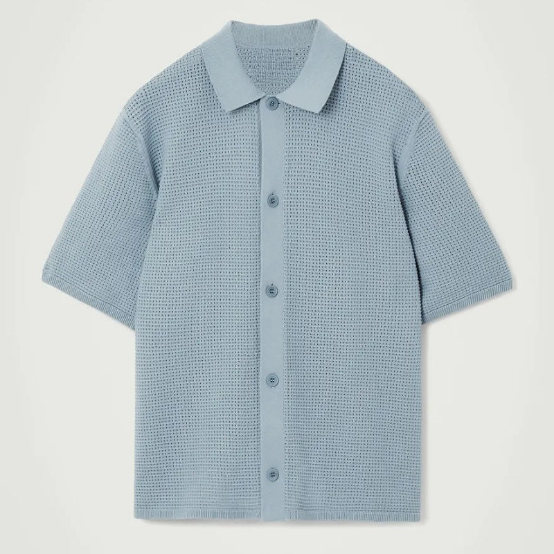 Custom Short Sleeve Polo Collar Plaid Men's Knitwear - OEM/ODM Wholesale