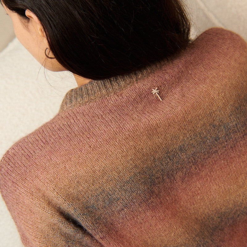 Custom Crew Neck Wool Blend Women’s Knitted Pullover Sweater