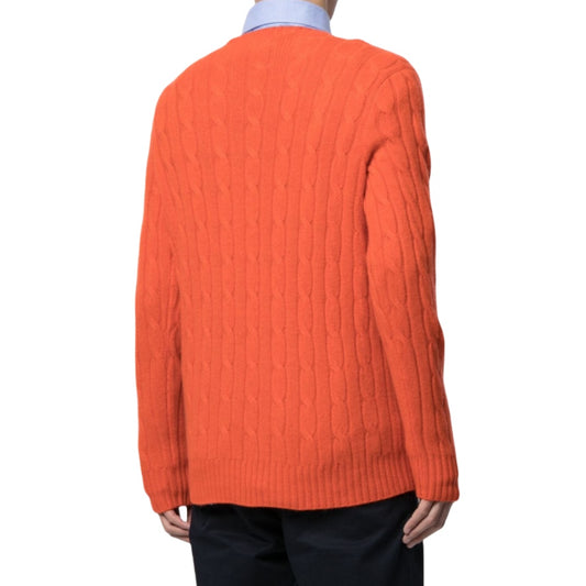 Custom Wool Blend Cable Men Sweater  - PG5927