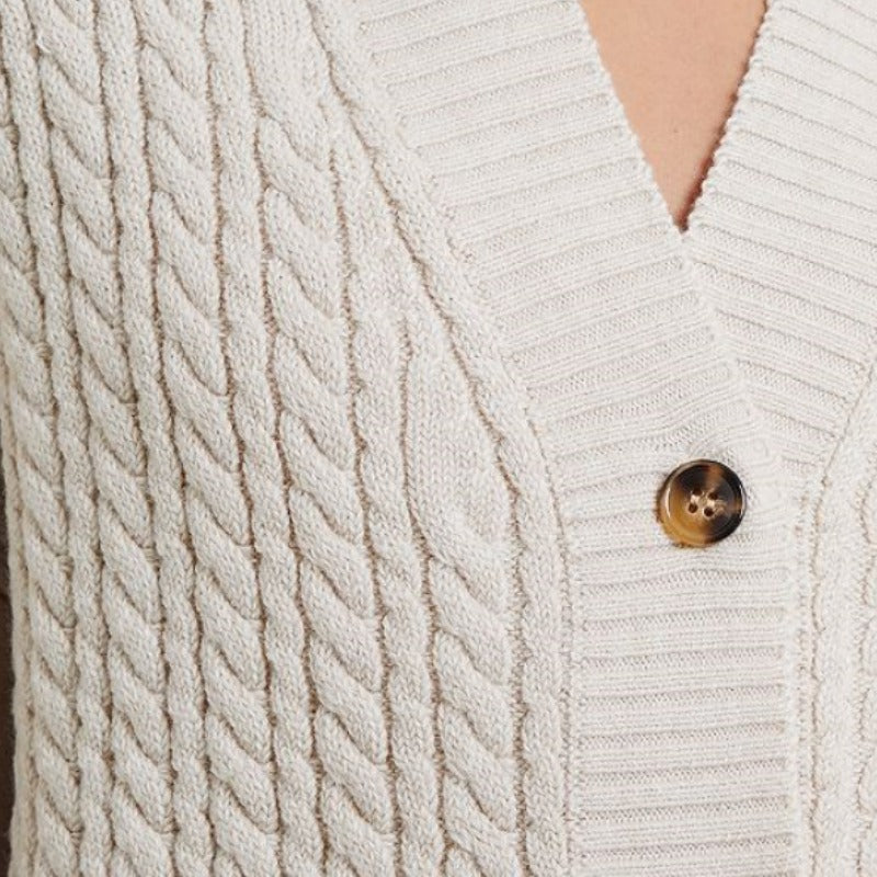Custom Wool V-Neck Cardigan for Women - OEM/ODM Knitted Sweater Manufacturer