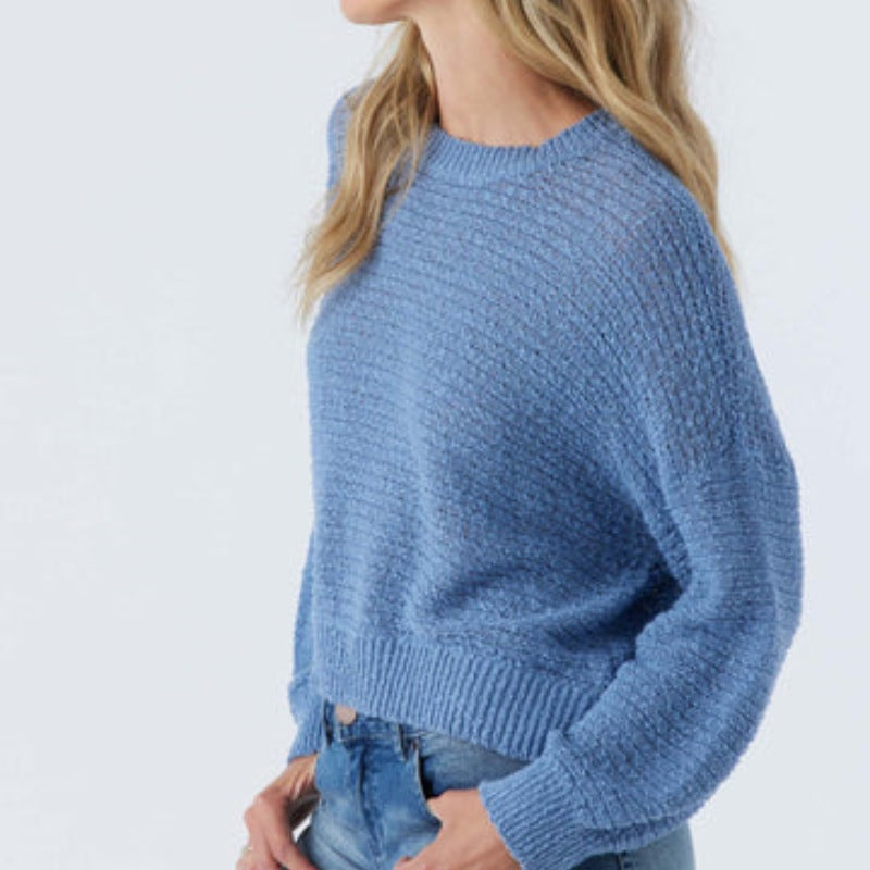 Custom Wool Blend Crew Neck Pullover Women’s Knitted Sweater