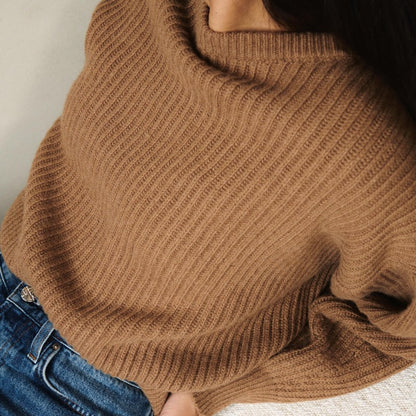 High Quality Custom Crew Neck Wool Blend Women’s Knitted Sweater