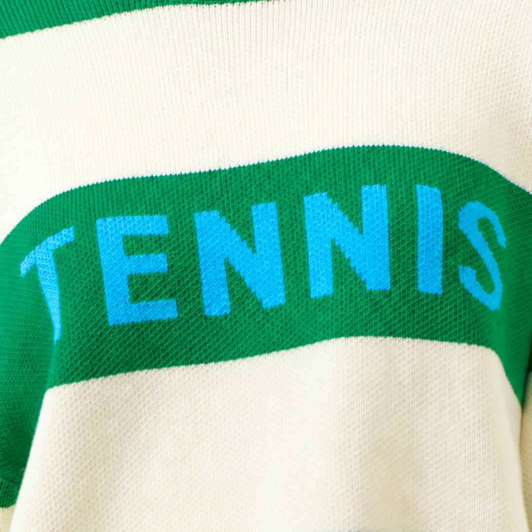 Custom Green Striped Tennis Pullover - PG10277