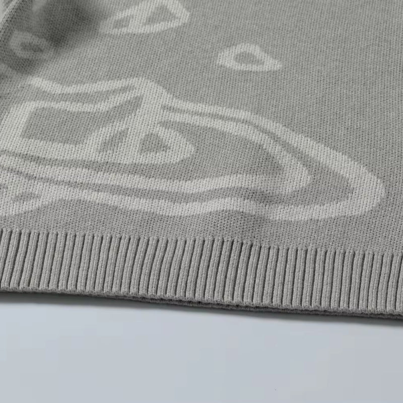 Custom Jacquard 100%Cotton Men Sweater - PG4018