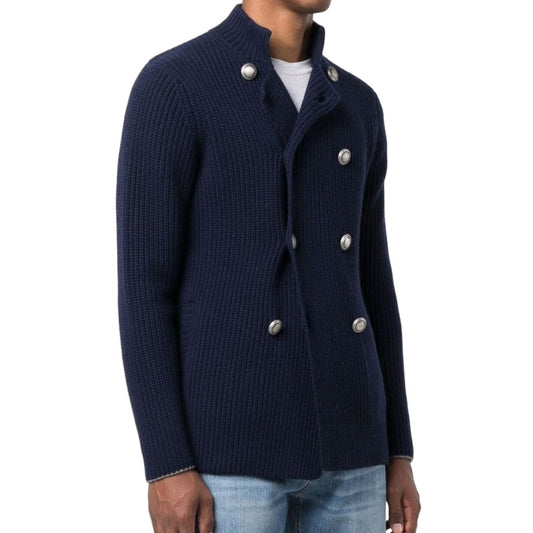 Custom Cotton Ribbed Men Cardigan - PG5104
