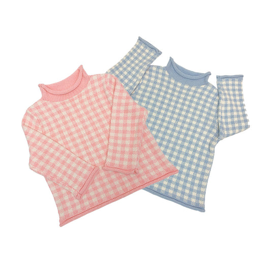 Custom Plaid Rollneck Kid's Knitwear 7GG - PG042903