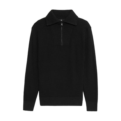 Custom Waffle-Knit Half-Zip Men Sweater - PG7265