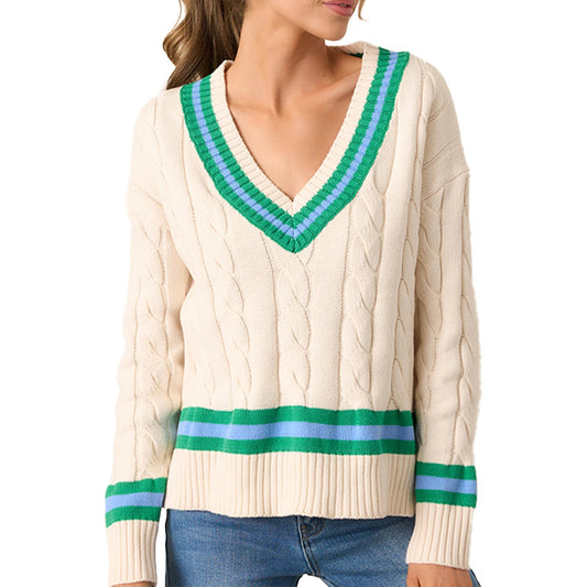 Custom 100%Cotton Cable Women Sweater - PG5296