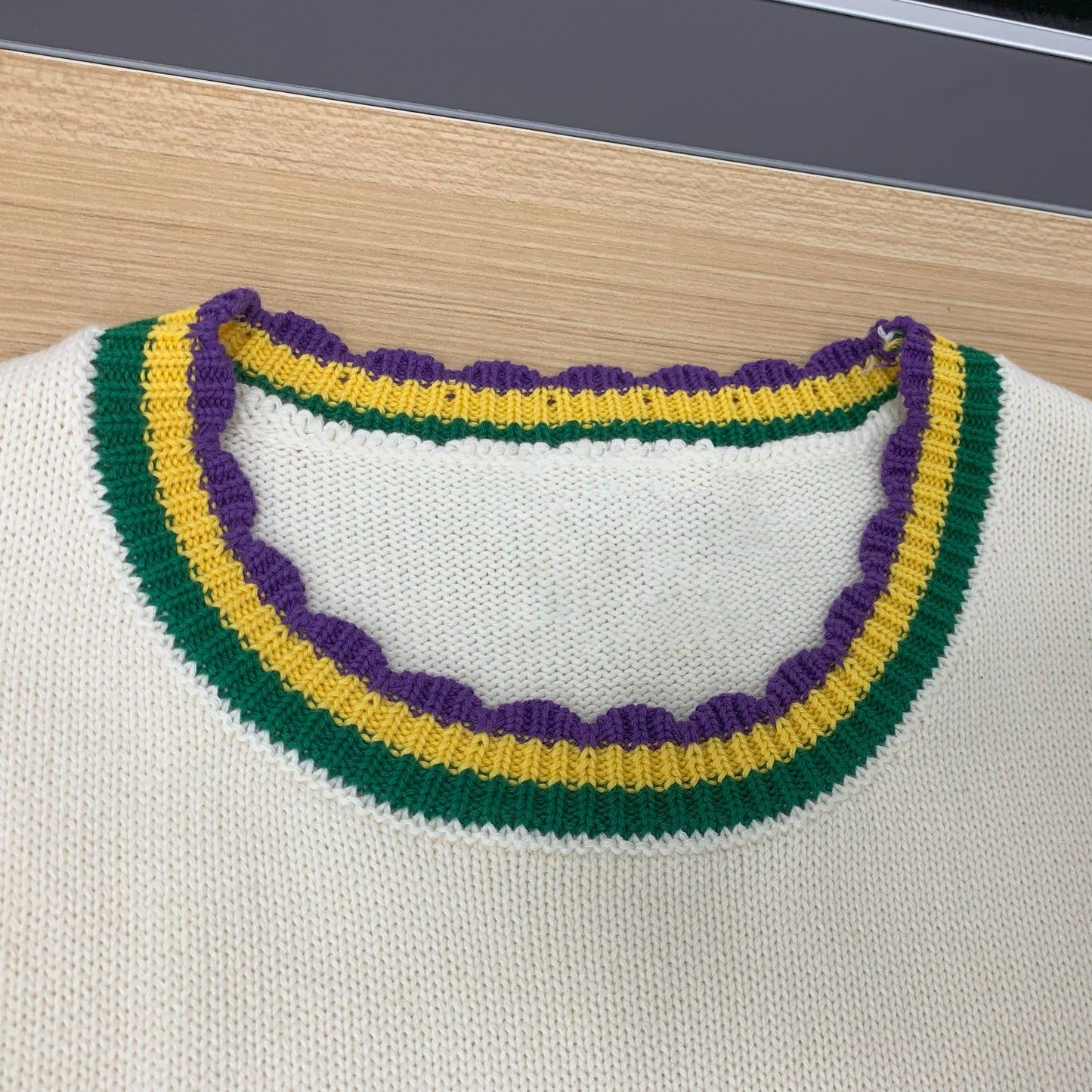 Custom Color Trim Crewneck Kid‘s Sweater - PG042905