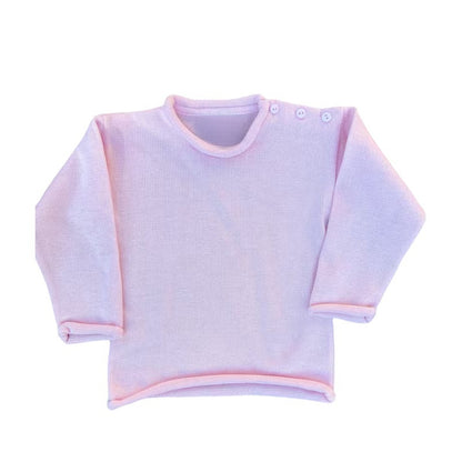 Wholesale Custom Baby Knitwear Button Design Rollneck Toddler Knit Sweater 100%Organic Cotton