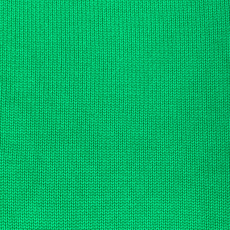 Close-up of fine gauge knit fabric in green – high-quality texture for custom Greek cardigans.