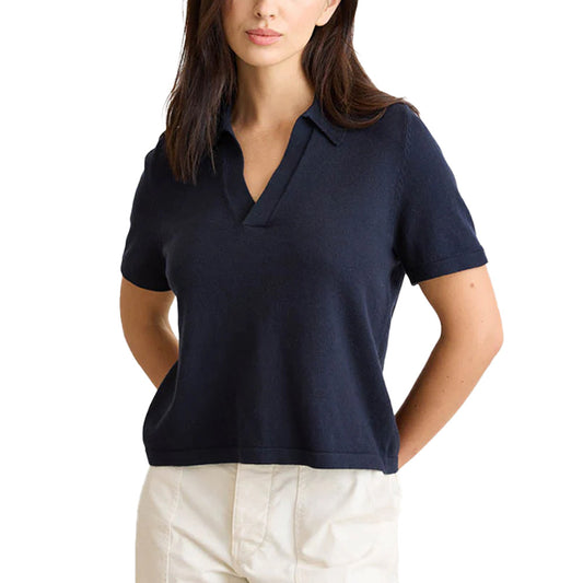 Custom V-neck Women Knit Short Sleeves Sweater - PG7242