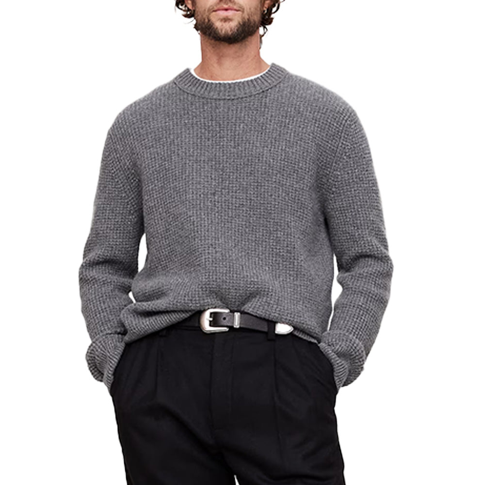 Custom Waffle - Knit Crew Neck Men Sweater - PG7283