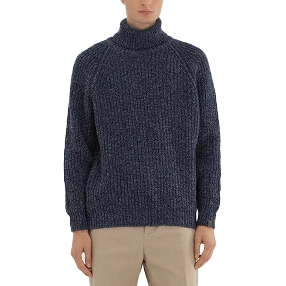 Custom Ribbed Turtleneck Knit Men Sweater - PG7281