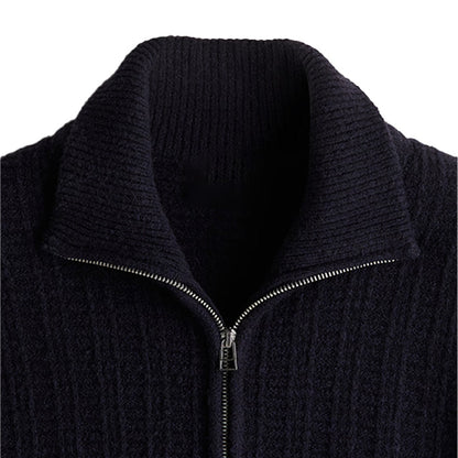 Custom Textured Zip - Up Men Cardigan - PG7245