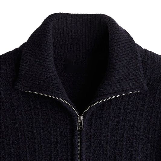 Custom Textured Zip - Up Men Cardigan - PG7245