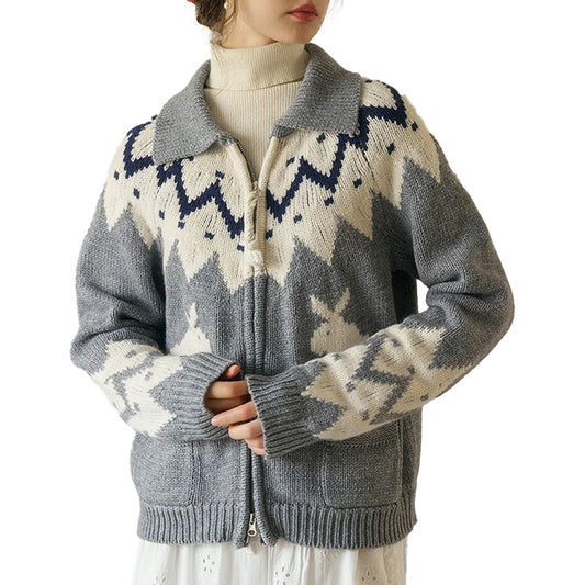 Custom Zip-Up Women Cardigan - PG7291