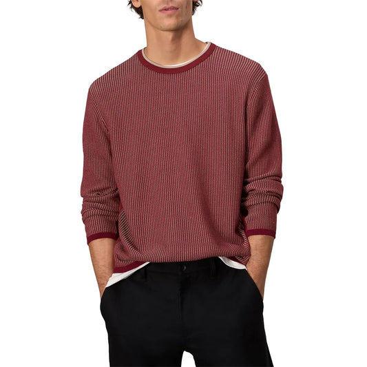 Custom Textured Crew Neck Knit Men Sweater -PG7285