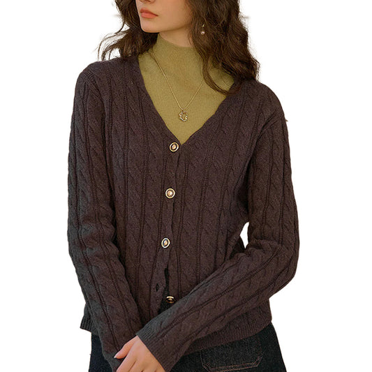 Custom V-Neck Women Cardigan - PG7295