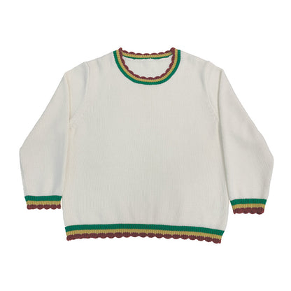 Custom Color Trim Crewneck Kid‘s Sweater - PG042905