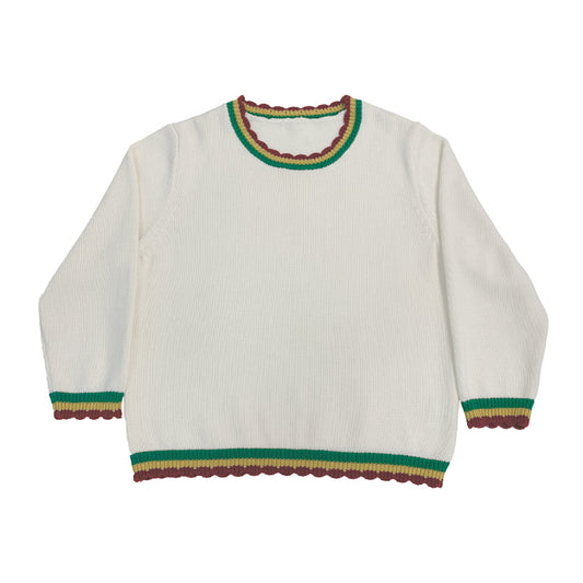 Custom Color Trim Crewneck Kid‘s Sweater - PG042905