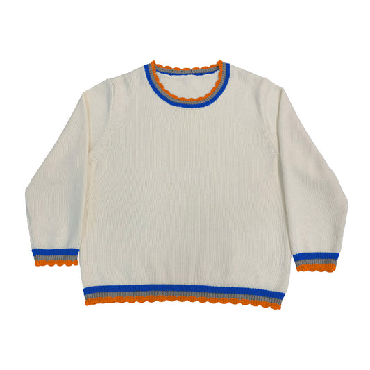 Custom Color Trim Crewneck Kid‘s Sweater - PG042905