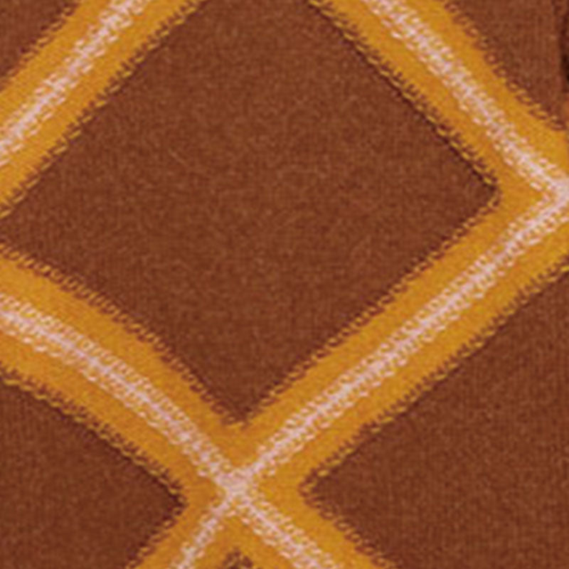 Close-up view of the rhombic design on a custom cotton blend men's cardigan sweater