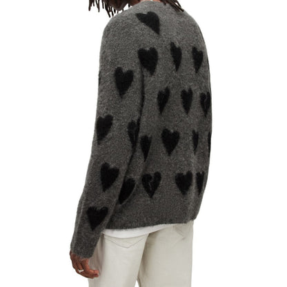 Custom Mohair Sweater - Men’s Heart Knitted Sweater | Wholesale Custom Sweaters