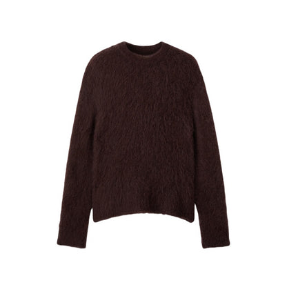 Wholesale Custom Men Knit Sweater Oversize Lightweight Crew Neck Crew Neck Mohair Alpaca Blend