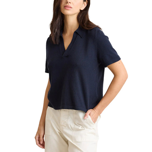 Custom V-neck Women Knit Short Sleeves Sweater - PG7242