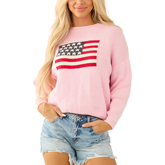 Custom Jacquard Logo Woman Sweater - PG7245