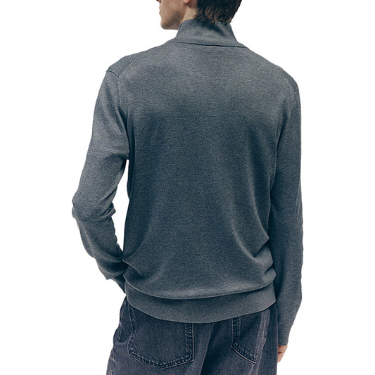 Custom Minimalist Zip - Up Men Cardigan - PG7246