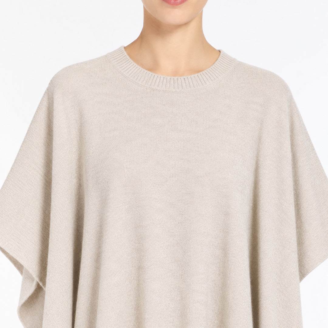 Custom Women's Cape-Sleeve Draped Knit Pullover - PG10263