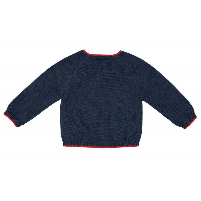 Wholesale Custom Kids Sweater Button Design Striped Pullover Toddler Knitwear 100%Organic Cotton