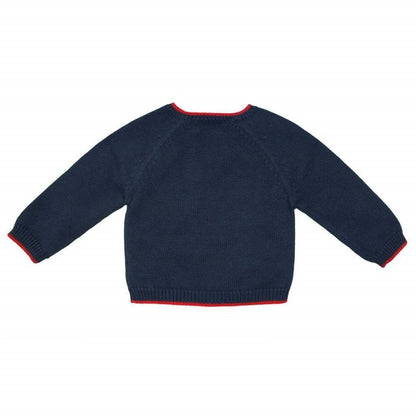 Wholesale Custom Kids Sweater Button Design Striped Pullover Toddler Knitwear 100%Organic Cotton