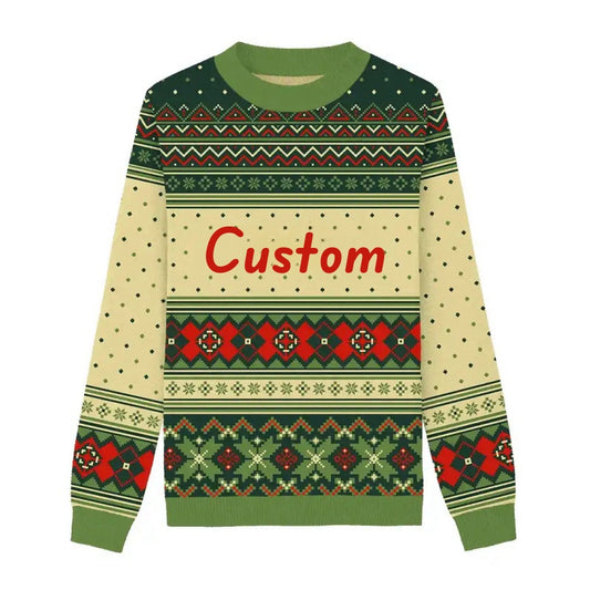 Wholesale Custom Sofy 100%Coton Christmas Sweaters Papagarment-C1