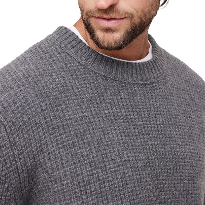 Custom Waffle - Knit Crew Neck Men Sweater - PG7283