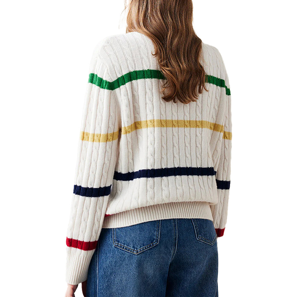 Custom Vintage Striped Women Sweater - PG7297