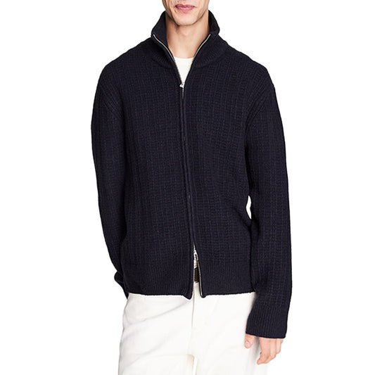 Custom Textured Zip - Up Men Cardigan - PG7245