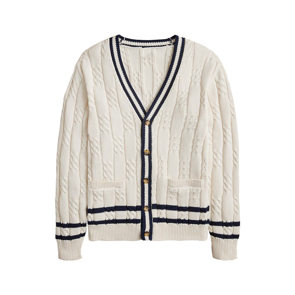 Custom Cable-Knit Button-up Men Cardigan - PG7264