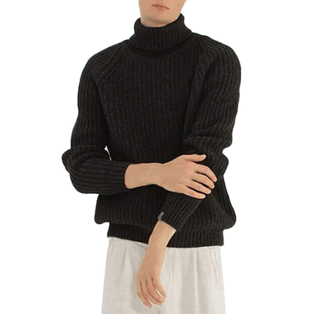 Custom Ribbed Turtleneck Knit Men Sweater - PG7281